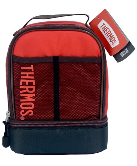 Thermos Sport Mesh Dual Lunch Bag - Red