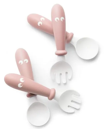 BabyBjorn Baby Spoon and Fork Pink - Pair of 2