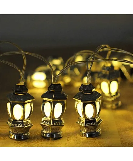 Eid Party LED Gold Lanterns Lights - Pack of 20