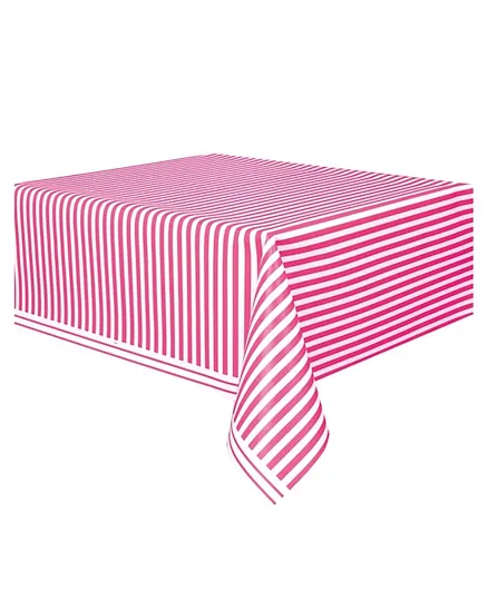 Unique Hot  Stripes Table Cover - Pink