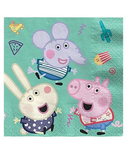 Party Camel Peppa Pig Messy Play Beverage Napkin - Pack of 20