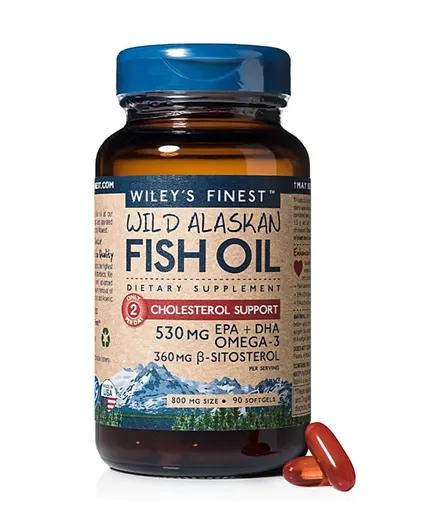 Wiley's Finest Cholesterol Support Dietary Supplement -  90 Softgels