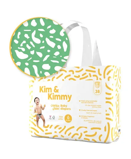 Kim & Kimmy Diapers Size 6 - 38 Pieces