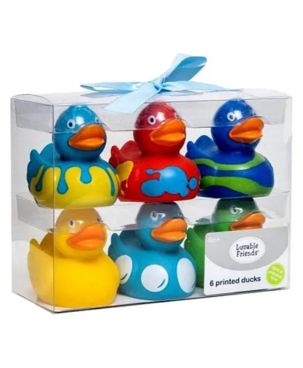 Luvable Friends Printed Rubber Ducks Pack - 6 Piece