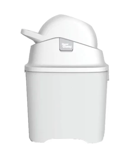 Diaper Champ One Bin With Pedal and Handle - White