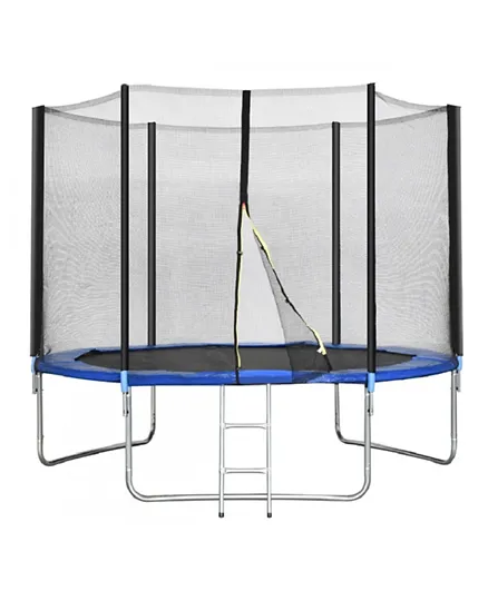 Myts Kids Trampoline Round 8 Feet for Outdoor - Black and Blue