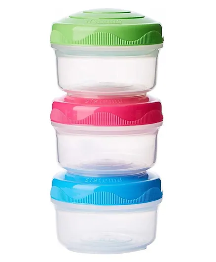Sistema Mini Bites To Go Snack Container Pack of 3 - 130mL