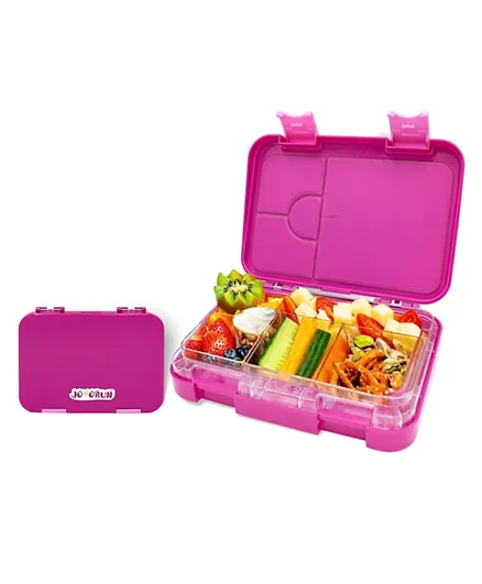 صندوق غداء بينتو للأطفال من ليتل أنجل مع 6 أقسام - بنفسجي