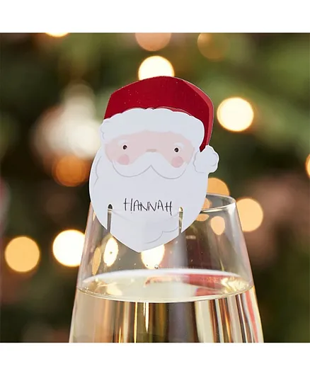 Ginger Ray Merry Everything Santa Drink Toppers - 12 Pieces