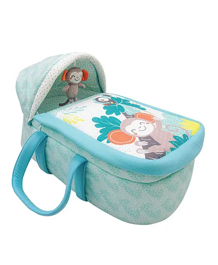 Moon Jungle Friends Moses Basket & Bedside Sleeper - Multicolor