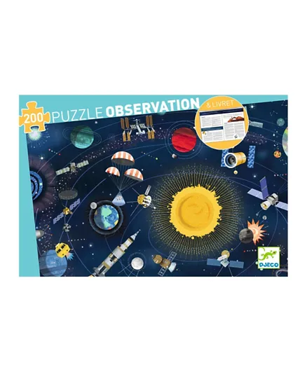 Djeco Observation The Space Puzzle with Booklet - 201 Pieces