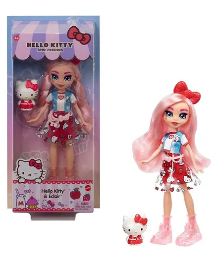 Sanrio Hello Kitty Figure & Eclair Doll Wearing Fashions and Accessories - Multicolor
