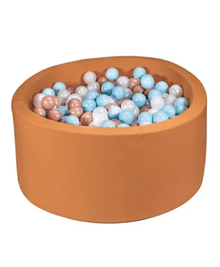 Ezzro Round Ball Pit With 400 Balls - Pearl, White, Baby Blue & Golden