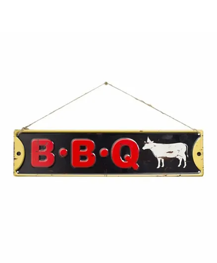 La Hacienda BBQ Sign Board - Black
