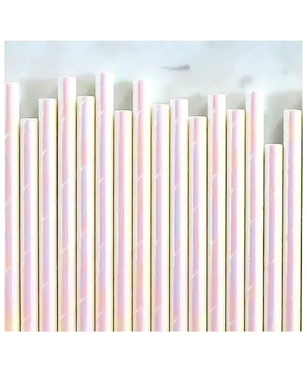 Creative Converting Iridescent Paper Straw- Pack of 24