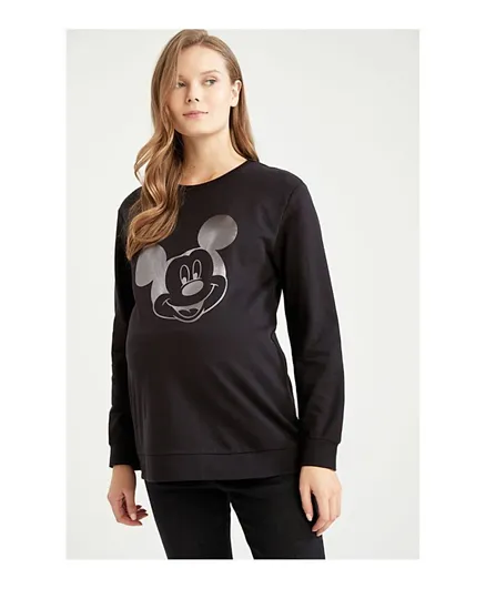 DeFacto Mickey Mouse Maternity T-Shirt - Black