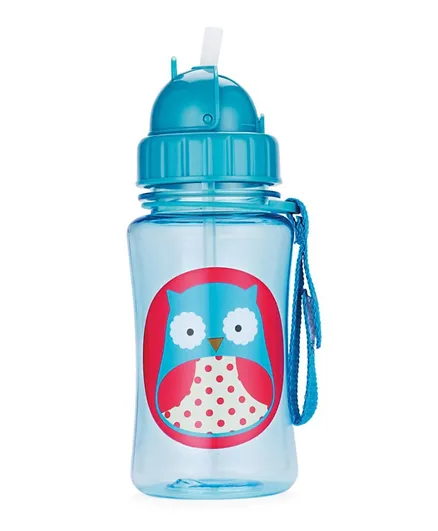 Skip Hop Owl Zoo Straw Bottle - 390mL