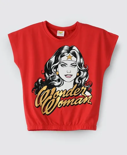 DC Comics Wonder Woman Fashion T-Shirt - Red