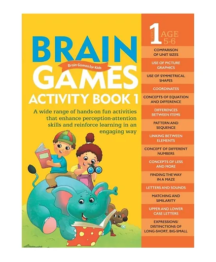 OM Books International Brain Games Activity Book 1