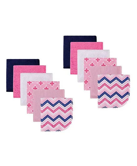 Luvable Friends Knit Terry Washcloths Chevron - 12 Pieces