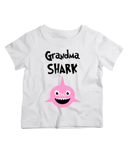 Twinkle Hands Grandma Shark T-shirt - Pink