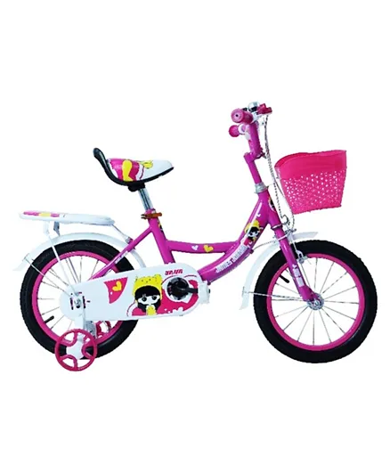 دراجة أطفال ماي تي أس جيه إن جي مع سلة - وردي