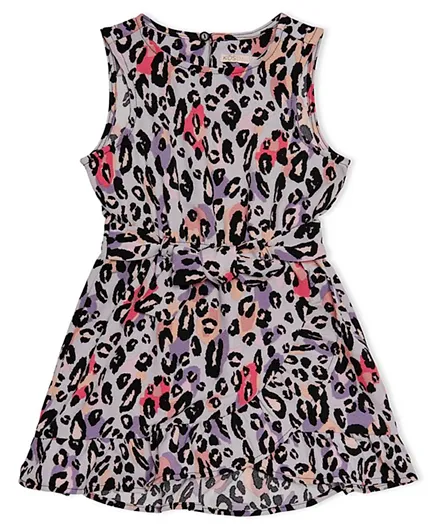 أونلي كيدز فستان بطبعة الفهد  - متعدد الألوان