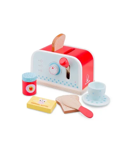 New Classic Toys Toaster Set- Red