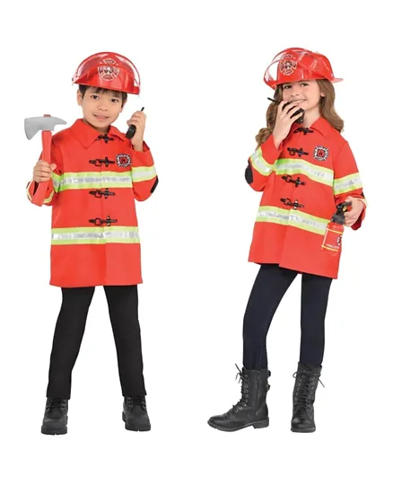 Party Centre Firefighter Career Costume Kit - Multicolor