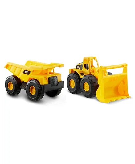 CAT Tough Rugged Machine 2-Pack Dump Truck & Wheel Loader - Yellow