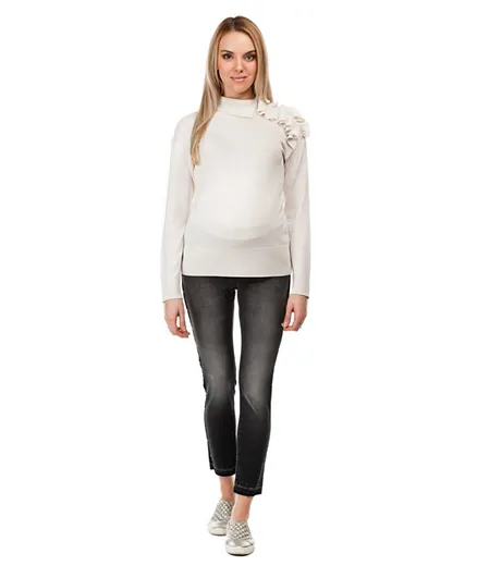 Mums n Bumps - Pietro Brunelli Lax Maternity Top - Off White