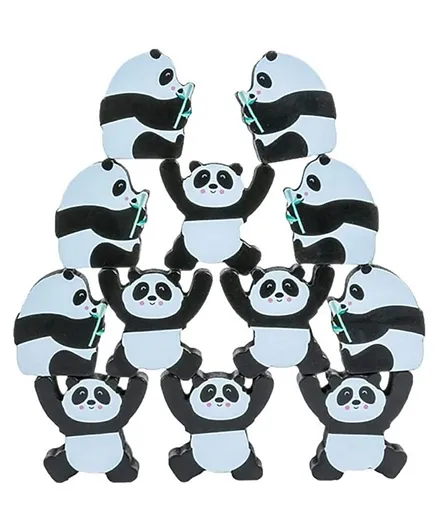 Highland Wooden Panda Stacking & Balancing Montessori Toy for Kids - 12 Pieces