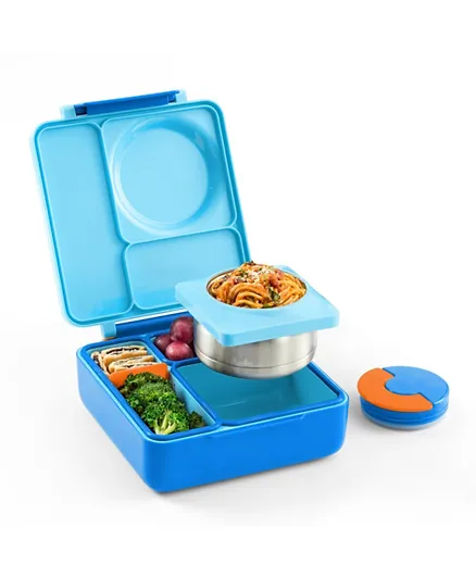 OmieBox 2nd Gen Kids Bento Box With Insulated Thermos - Sky Blue