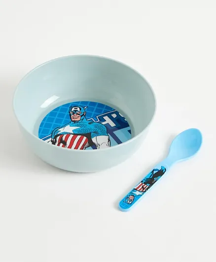 HomeBox Avengers 2 Piece Deep Bowl and Spoon Set