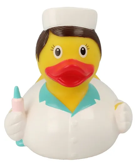Lilalu Nurse Rubber Duck Bath Toy - White