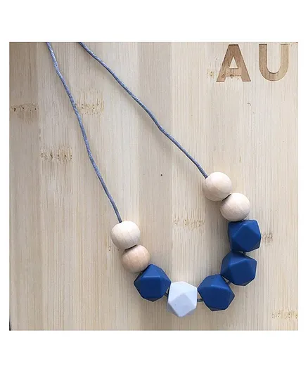 One.Chew.Three Stella Teething Necklace - Navy