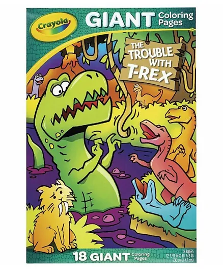 Crayola Giant Coloring Pages T-Rex Troubles - 18 Page