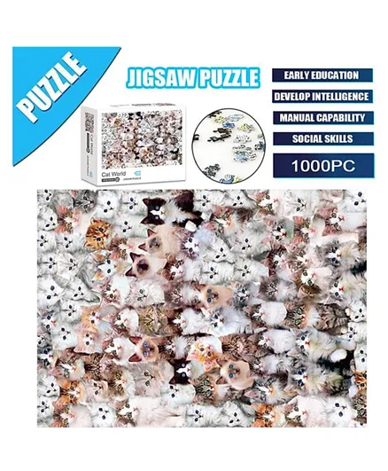 Jigsaw Puzzles Paper Home Wall Decor  Cat World - 1000 Pieces