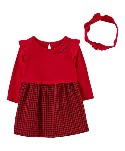 كارترز طقم الملابس للأعياد المكون من قطعتين - أحمر