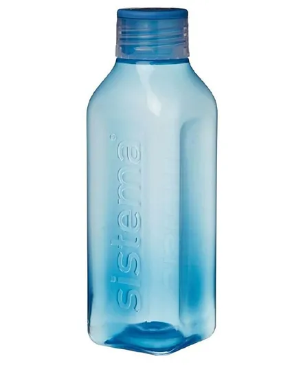 سيستيما - قارورة ماء مربعة أزرق سماوي - 1 لتر