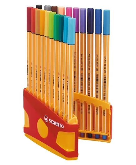Stabilo Fineliner Point 88 Colorparade Pack of 20 - Assorted Colours