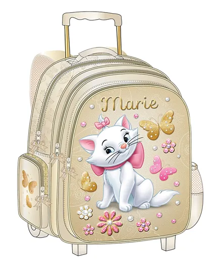 Disney Marie Trolley Backpack Golden Beige - 18 Inches