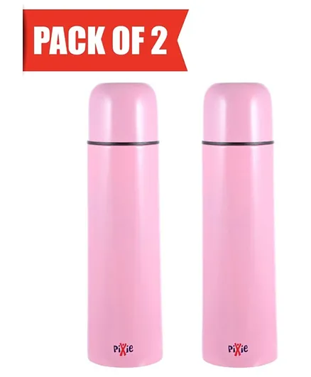 Pixie Thermo Flask  Pack Of 2  Pink - 750 ml