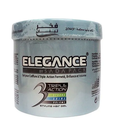 Elegance Triple Action Hair Gel Silver - 500 ml