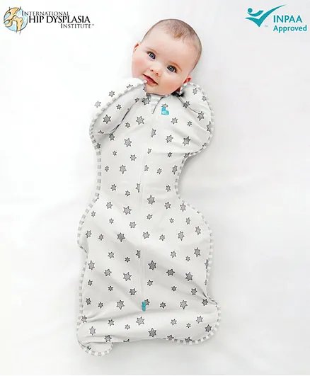 Love To Dream Stage 1 Super Star Swaddle UP Bamboo Lite 0.2 TOG Newborn - Cream