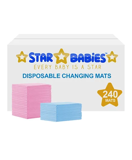 Star Babies Disposable Changing Mats - 240 Pieces