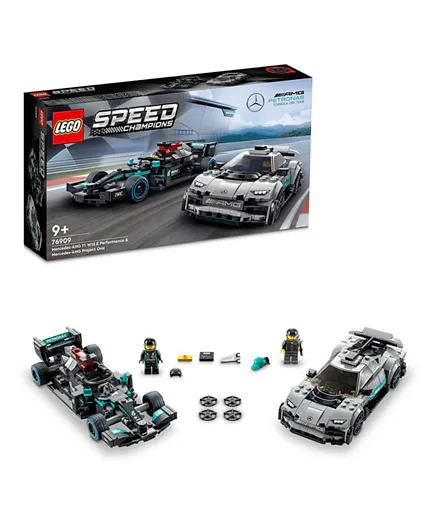 LEGO Speed Champions Mercedes-AMG F1 W12 E Performance and Mercedes-AMG Project One Building Toy Set - 564 Pieces