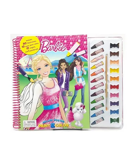 Phidal Mattel Barbie Deluxe Poster Paint & Color