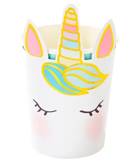Talking Table We Heart Unicorn Face Cups - Pack of 8