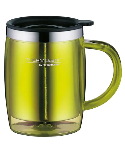 Thermos Stainless steel with Plastic Cover Desktop Mug Lime Green -  350ml